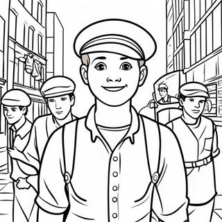 Page à colorier Newsies | Page de coloriage Nouvelles