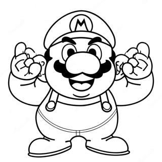 Page à colorier de Wario | Page de coloriage Wario