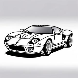 Page à colorier de Ford GT | Page de coloriage Ford GT