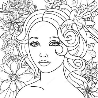 Page à colorier d'art numérique | Page de coloriage Art numérique