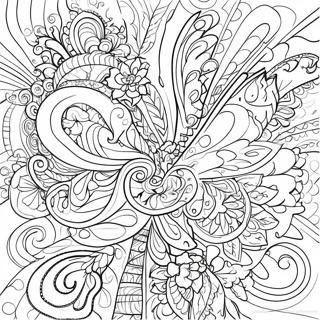 Page à colorier d'art numérique abstrait | Page de coloriage Art numérique