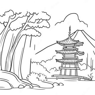 Page à colorier du Japon | Page de coloriage Japon