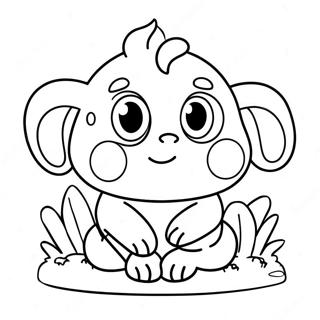 Page à colorier du personnage Sunky mignon | Page de coloriage Sunky