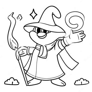 Page à colorier de Ralsei avec des pouvoirs magiques | Page de coloriage Deltarune