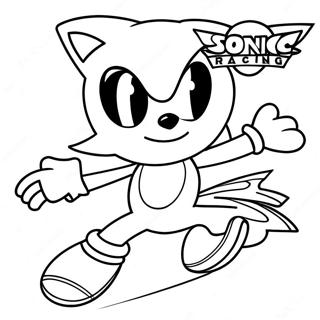 Page à colorier du logo de Team Sonic Racing | Page de coloriage Course d'équipe Sonic