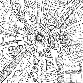 Page à colorier de motifs traditionnels Ojibwe | Page de coloriage Ojibwé