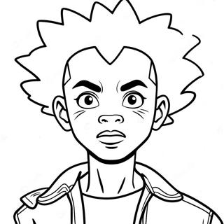 Page à colorier des Boondocks | Page de coloriage Boondocks