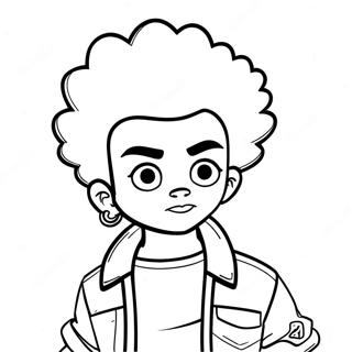 Page à colorier de Huey Freeman des Boondocks | Page de coloriage Boondocks