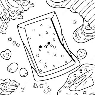 Page à colorier de Pop Tart | Page de coloriage Pop Tart