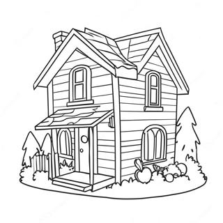 Page à colorier de maison douce maison | Page de coloriage Maison Douce Maison