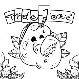 Page à colorier du logo Trader Joe's | Page de coloriage Trader Joe's