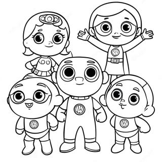 Page à colorier de Super Pourquoi et ses amis | Page de coloriage Super Pourquoi