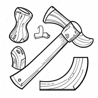 Hache à Colorier | Page de coloriage Axe