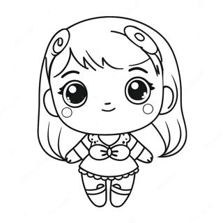 Page à colorier Kawaii Chibi | Page de coloriage Kawaii Chibi