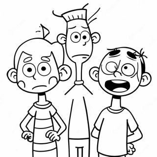 Page à colorier Ed Edd n Eddy | Page de coloriage Ed Edd et Eddy