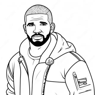 Page à colorier de Drake | Page de coloriage Drake