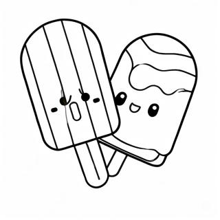 Page à colorier de glace | Page de coloriage Sucette glacée