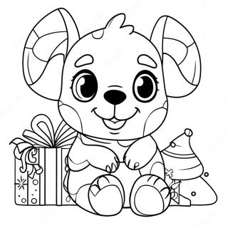 Page à colorier décoration de point de croix festive de Noël | Page de coloriage Point de Noël