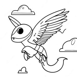 Vidia Volant dans le Ciel à Colorier | Page de coloriage Vidia
