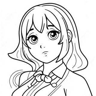 Page à colorier Personnage de Yandere Simulator | Page de coloriage Simulateur Yandere