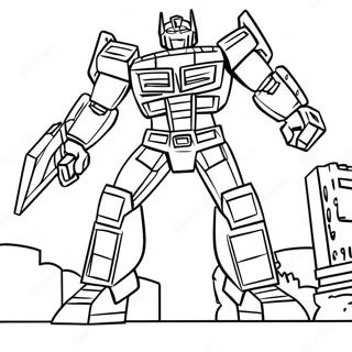 Page à colorier Transformers Barricade | Page de coloriage Transformers Barricade