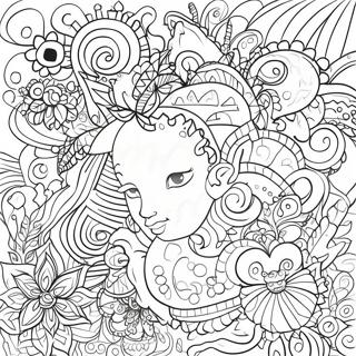 Page à colorier de gribouillis de surligneur lumineux | Page de coloriage Surligneur