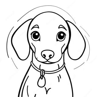 Page à colorier de chiot Weimaraner | Page de coloriage Weimaraner