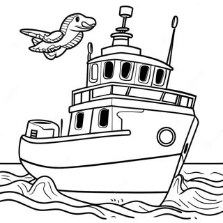 Page à colorier de la Garde Côtière | Page de coloriage Garde côtière