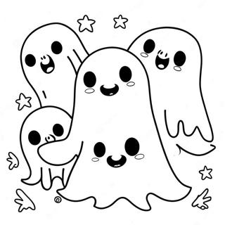 Pages à colorier Fantômes Effrayants | Page de coloriage Mois Effrayant