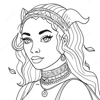Page à colorier Doja Cat | Page de coloriage Doja Cat