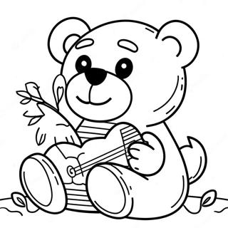 Page à colorier de l'ours Grateful Dead | Page de coloriage Ours Grateful Dead