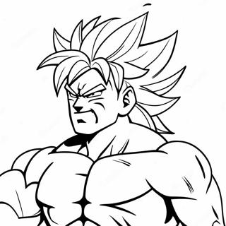 Page à colorier de Broly Super Saiyan | Page de coloriage Broly