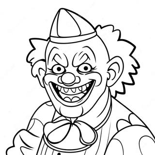 Page à colorier du personnage clown ICP | Page de coloriage ICP
