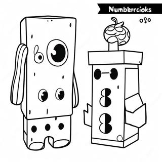 Page à colorier Numberblocks 8 | Page de coloriage Numberblocks 8
