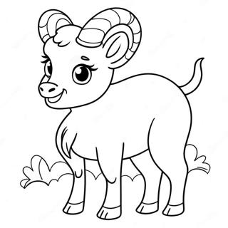 Mignonne Chèvre Capricorne Page à Colorier | Page de coloriage Capricorne