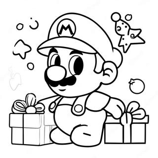 Page à colorier de Mario Noël | Page de coloriage Mario Noël