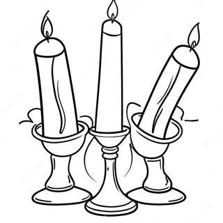 Page à colorier de l'allumage des bougies de Shabbat | Page de coloriage Shabbat
