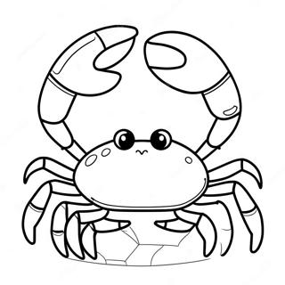 Page à colorier de crabe charmant du Maryland | Page de coloriage Maryland