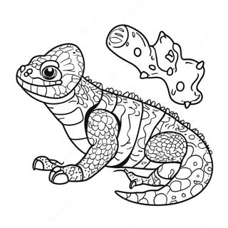Page à colorier de monstre Gila | Page de coloriage Monstre Gila