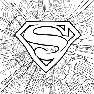 Page à colorier du logo de Superman | Page de coloriage Logos de Superman