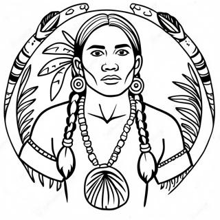 Page à colorier Wampanoag | Page de coloriage Wampanoag