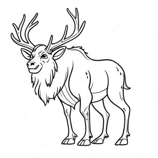 Page à colorier Wendigo | Page de coloriage Wendigo