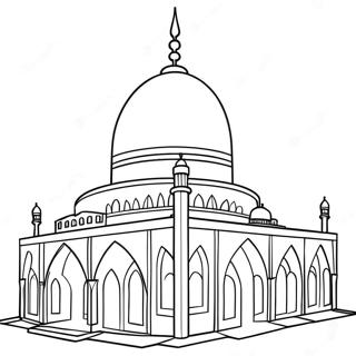 Page à colorier de mosquée | Page de coloriage Mosquée