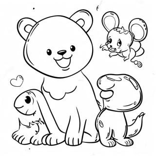 Pages à colorier amusantes avec des animaux | Page de coloriage Couper