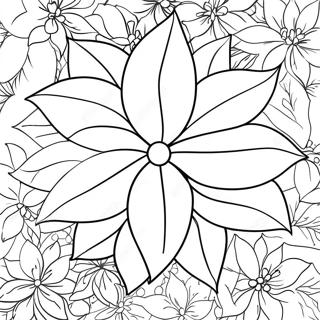 Modèle de Poinsettia Coloriages
