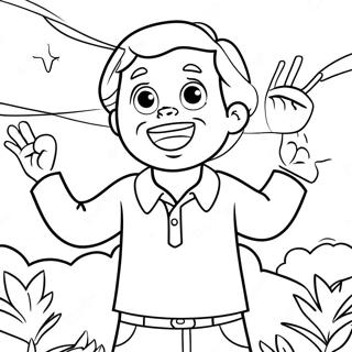 Page à colorier de Jéhovah joyeux | Page de coloriage Jéhovah