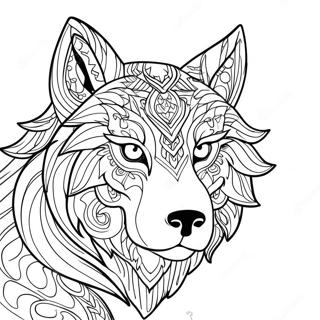 Tête de Loup Coloriages
