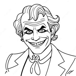 Page à colorier Joker souriant | Page de coloriage Joker