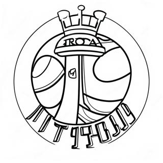 Page à colorier Logo NBA | Page de coloriage Logo NBA