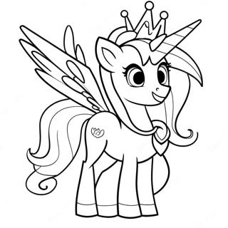 Page à colorier de la princesse Cadance | Page de coloriage Princesse Cadance